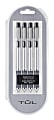 TUL® BP Series Retractable Ballpoint Pens, Fine Point, 0.8 mm, Silver Barrel, Black Ink, Pack Of 4 Pens