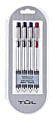 TUL® BP Series Retractable Ballpoint Pens, Medium Point, 1.0 mm, Silver Barrel, Assorted Inks, Pack Of 4 Pens 1 thumbnail image
