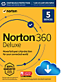 Norton™ 360 Deluxe, For 5 Devices, 1 Year Subscription, Windows®, Download