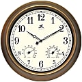 Infinity Instruments Round Wall Clock, 18", Bronze/Ivory