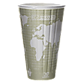Eco-Products World Art Insulated Hot Cups, 16 Oz, Light Green/White, Pack Of 600 1 thumbnail image