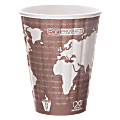 Eco-Products World Art Insulated Hot Cups, 8 Oz, Maroon, Pack Of 800