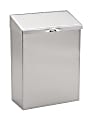 Hospital Specialty Stainless Steel Sanitary Napkin Receptacle, 11" x 8" x 4", Silver 1 thumbnail image
