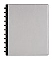 TUL™ Elements Custom Note-Taking System Discbound Notebook, 8 1/2" x 11", Narrow Ruled, 120 Pages (60 Sheets), Silver/Pebbled