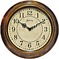 Infinity Instruments Round Wall Clock, 14", Bronze/Ivory