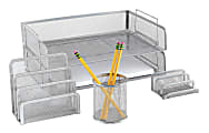 Brenton Studio® Silver Mesh Desk Accessory Set 1 thumbnail image