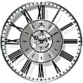 Infinity Instruments Round Wall Clock, 12", Silver