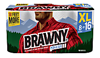 Brawny® Pick-A-Size® Extra-Large 2-Ply Paper Towels, 140 Sheets Per Roll, 8 Rolls Per Pack