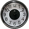 Infinity Instruments Round Wall Clock, 15", Gray/Gunmetal