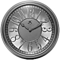 Infinity Instruments Round Wall Clock, 15", Gray