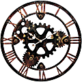 Infinity Instruments Round Wall Clock, 22", Bronze