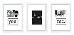 PTM Images Expressions Framed Wall Art, Love, 16"H x 12"W, White, Set Of 3 1 thumbnail image