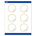 Avery® Print-To-The-Edge Labels With Sure Feed® Technology, S00-DMR-PRWMP10, Round, 3", Matte White, Preprinted Double Gold Border with Florals Design, Pack Of 60 1 thumbnail image