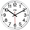 Infinity Instruments Round Wall Clock, 12" Black/White 1 thumbnail image