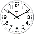 Infinity Instruments Round Wall Clock, 12" Black/White 1 thumbnail image