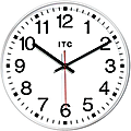 Infinity Instruments Round Wall Clock, 12" Black/White