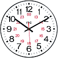 Infinity Instruments Round Wall Clock, 12", Black/White/Red 1 thumbnail image