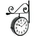Infinity Instruments Round Wall Clock, 9", Black/White