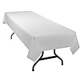 Tablemate Plastic Table Covers, 54" x 108", White, Pack Of 6 1 thumbnail image