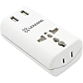 Lenmar Ultracompact All-in-One Travel Adapter With USB Port, White, LENAC150USBW