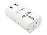 Lenmar Ultracompact All-in-One Travel Adapter With USB Port, White, LENAC150USBW