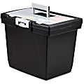 Storex Nesting Portable File Box - External Dimensions: 15" Width x 10.7" Depth x 10.7"Height - Media Size Supported: Letter - Latch Lock Closure - Black, Gray - For File Folder, Letter, Document, File, Box File - Recycled - 1 Each