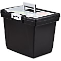 Storex Nesting Portable File Box - External Dimensions: 15" Width x 10.7" Depth x 10.7"Height - Media Size Supported: Letter - Latch Lock Closure - Black, Gray - For File Folder, Letter, Document, File, Box File - Recycled - 1 Each 1 thumbnail image