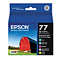 Epson® 77 High-Yield Cyan/Light Cyan/Light Magenta/Magenta/Yellow Ink Cartridges (T077920)