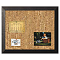 MasterVision® Kamashi Cork Bulletin Board, 18" x 24", Wood Frame With Brown Finish