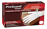 ProGuard Disposable Latex Powdered Gloves, Small, White, 100 Per Box, Case Of 10 Boxes