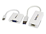 StarTech.com MacBook Pro VGA and USB 3 Gigabit Ethernet Adapter Kit - Notebook accessories bundle - white