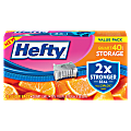 Hefty® Slider Storage Bags, 1 Qt, Clear, Box Of 40