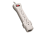 Tripp Lite Surge Protector Power Strip 120V 7 Outlet RJ11 6' Cord 1080 Joules - Surge protector - 15 A - AC 120 V - output connectors: 7 - attractive gray