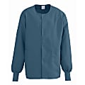Medline ComfortEase™ Unisex Warm-Up Scrub Jacket, Medium, Caribbean Blue 1 thumbnail image