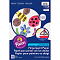 Pacon Fingerpaint Paper - 50 Sheets - 11" x 16" - White Paper - Non Absorbant, Bleed Resistant, Smear Resistant - 1 / Pack