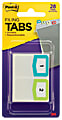 Post-it® Preprinted Filing Tabs, Numbers 1-12 + 4 Blank, 1" x 1 1/2", Assorted Colors, Pad Of 28