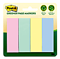 Post it® Greener Page Markers, 100% Recycled, 1" x 3", Sweet Sprinkles Collection, 50 Per Pad, Pack Of 4 Pads 1 thumbnail image