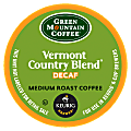 Green Mountain Coffee® Vermont Country Blend® Decaffeinated Coffee Single-Serve K-Cup®, 0.4 Oz, Carton Of 96