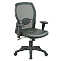 Office Star™ Screen-Back Chair With Bonded Leather Seat, Black 1 thumbnail image