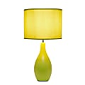 Simple Designs Bowling Pin Base Table Lamp, 19"H, Green Shade/Green Base 1 thumbnail image