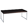 Ave Six® Wall Street Coffee Table, Chrome/Espresso