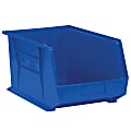 Partners Brand Plastic Stack & Hang Bin Boxes, Small Size, 5 3/8" x 4 1/8" x 3", Blue, Pack Of 24