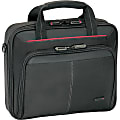 Targus® Classic Clamshell Carrying Case With 16" Laptop Pocket, 12-3/4"H x 4-1/2"W x 15-3/4"D, Black/Red  1 thumbnail image