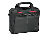 Targus® Classic Clamshell Carrying Case With 16" Laptop Pocket, 12-3/4"H x 4-1/2"W x 15-3/4"D, Black/Red 