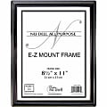 Golite nu-dell All-purpose E-Z Mount Frames - 8.50" x 11" Frame Size - Rectangle - Horizontal, Vertical - Break Resistant - 1 Each - Plastic - Black, Silver