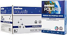 Boise® POLARIS® Premium Multi-Use Printer & Copy Paper, White, Letter (8.5" x 11"), 5000 Sheets Per Case, 24 Lb, 97 Brightness, FSC® Certified, Case Of 10 Reams