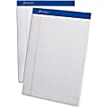 Ampad Perforated Ruled Pads - Letter - 50 Sheets - Stapled - 0.25" Ruled - 20 lb Basis Weight - 8 1/2" x 11"8.5"11.8" - White Paper - White Cover - Sturdy Back, Header Strip, Pinhole Perforated, Chipboard Backing - 1 Dozen