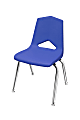 Marco Group™ MG1100 Series Stacking Chairs, 18-Inch, Blue/Chrome, Pack Of 4