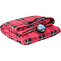 Maxsa Comfy Cruise 12-Volt Heated Travel Blanket (Red Plaid) - 42" Width x 58" Length