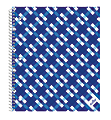 Office Depot® Brand Fashion Stellar Poly Notebook, 8" x 10 1/2", Wide Ruled, Blue, 80 Sheets